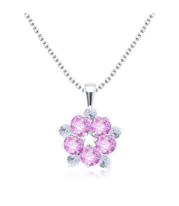 Beautiful Flowers Silver Necklace SPE-12